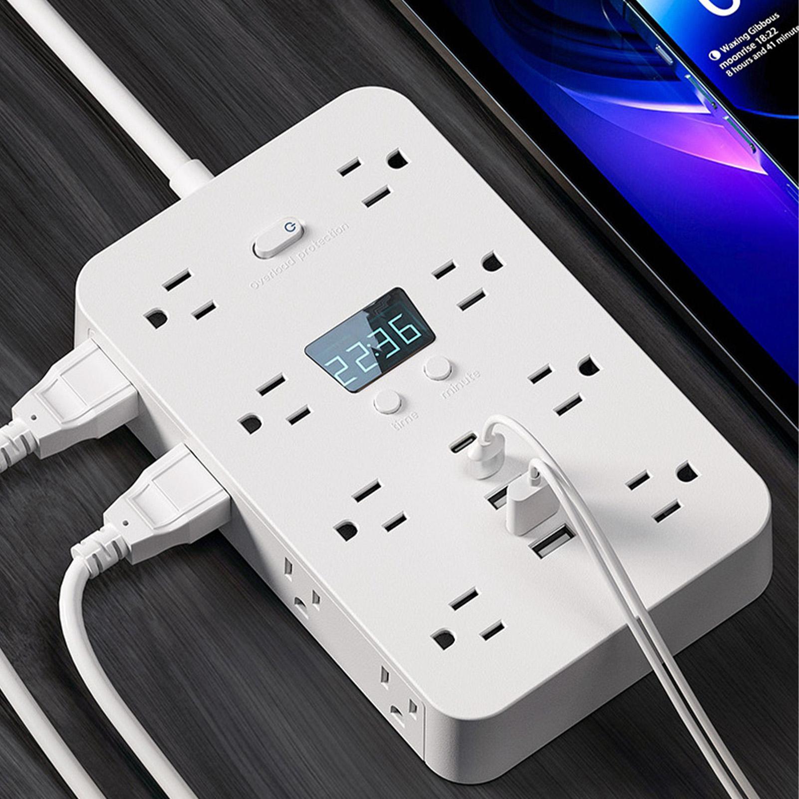 Outdoor Usb Power Strip - Flat Plug Energy Strip 11 AC