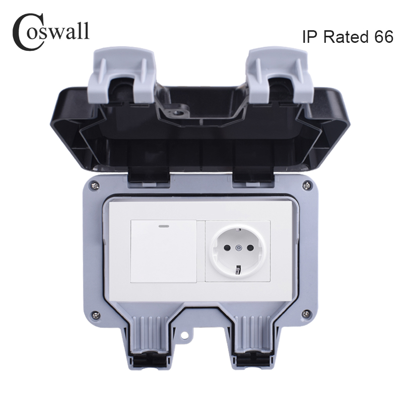 Coswall IP66 Weatherproof Wate - Power Switch Outdoor ulasan dan harga
