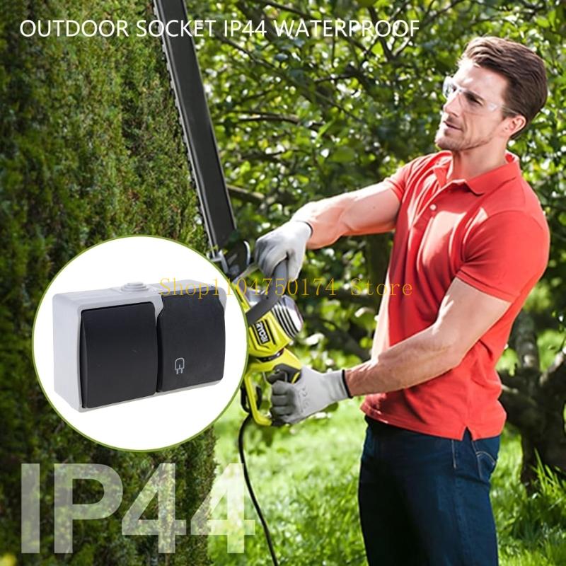 2 Gang Waterproof Outlet with  - Outdoor Power Outlet Install ulasan dan harga