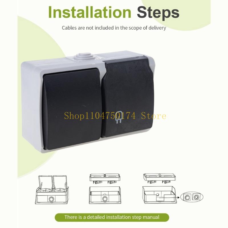 2 Gang Waterproof Outlet with  - Outdoor Power Outlet Install ulasan dan harga