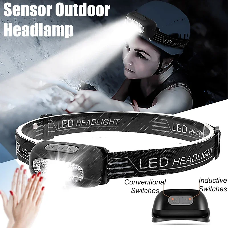 Powerful LED Headlamp Adjustab - Power Switch Outdoor ulasan dan harga