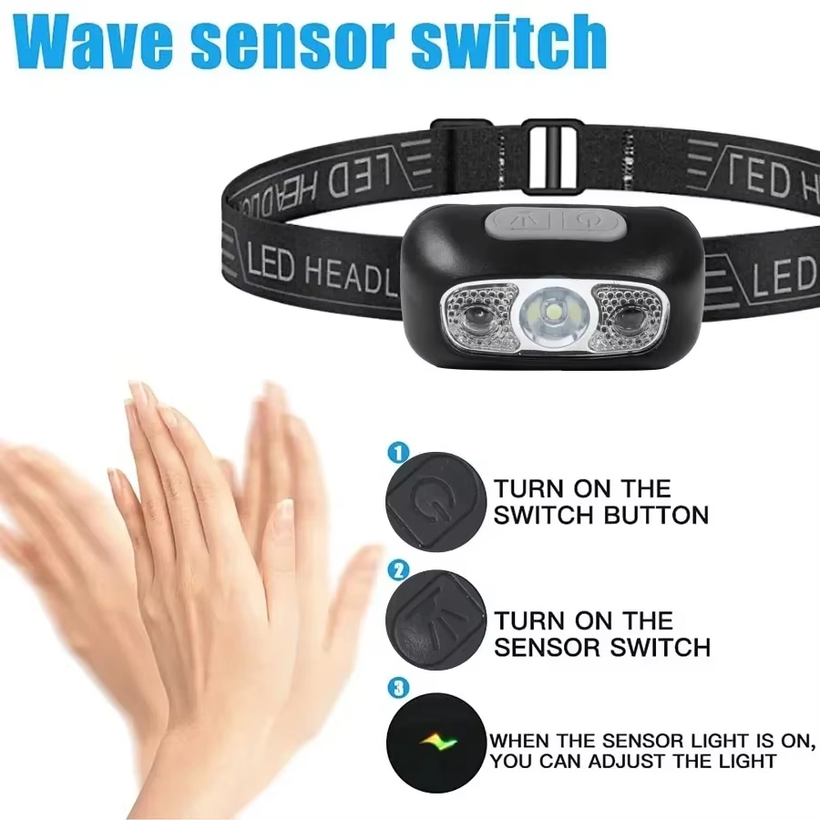 Powerful LED Headlamp Adjustab - Power Switch Outdoor ulasan dan harga
