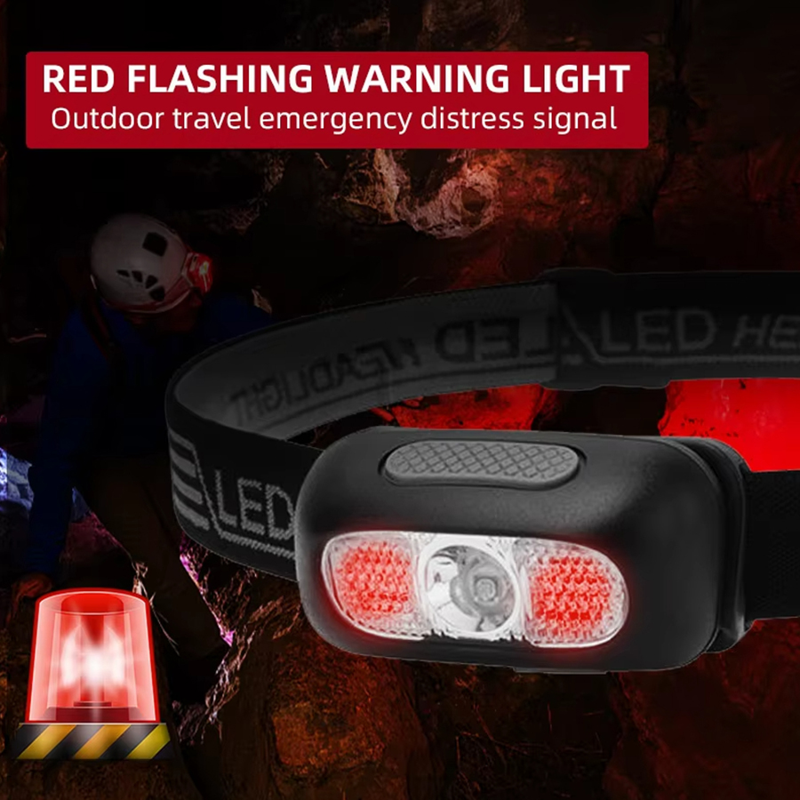 Powerful LED Headlamp Adjustab - Power Switch Outdoor ulasan dan harga