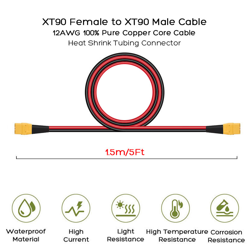 XT90 Male to XT90 Female Cable - Outdoor Power Station ulasan dan harga