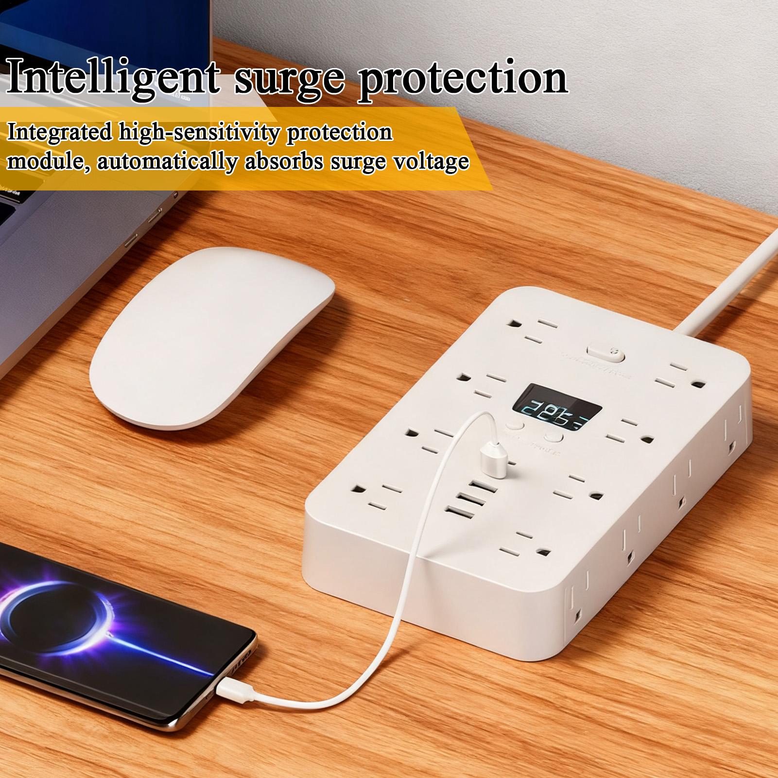 Flat Plug Energy Strip 11 AC O - Outdoor Usb Power Strip ulasan dan harga