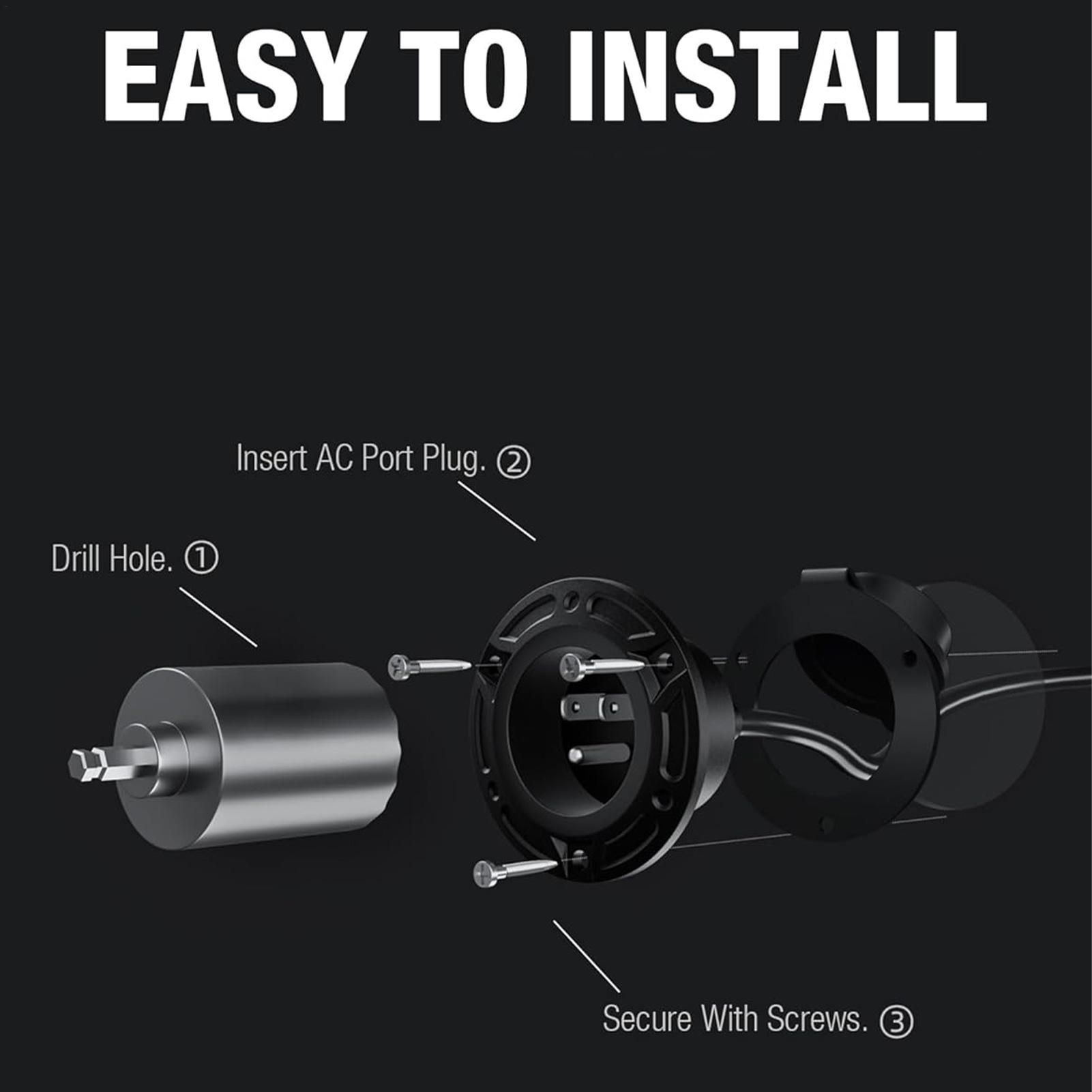 US Standard 125V RV Power Inle - Outdoor Power Outlet Install ulasan dan harga