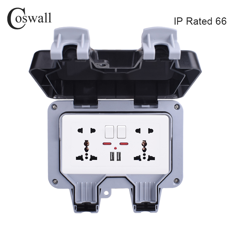 Coswall IP66 Weatherproof Wate - Power Switch Outdoor ulasan dan harga
