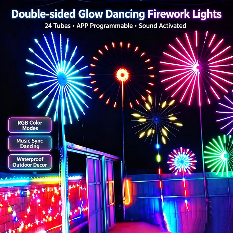 USB Powered RGBIC Firework LED - Outdoor Usb Power Strip ulasan dan harga