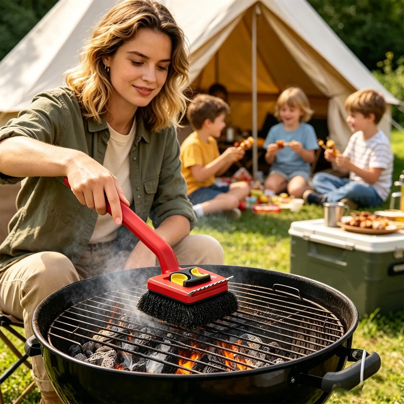 Long Handle Electric Grill Bru - Outdoor Power Brush ulasan dan harga