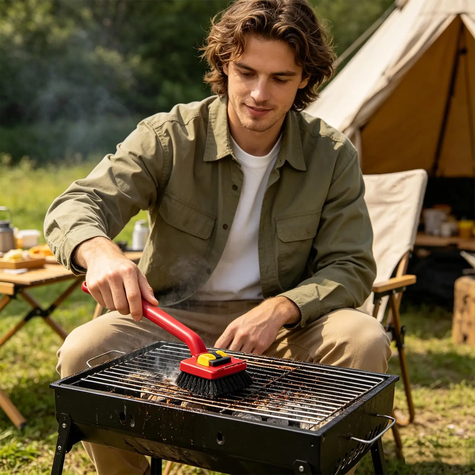 Long Handle Electric Grill Bru - Outdoor Power Brush ulasan dan harga
