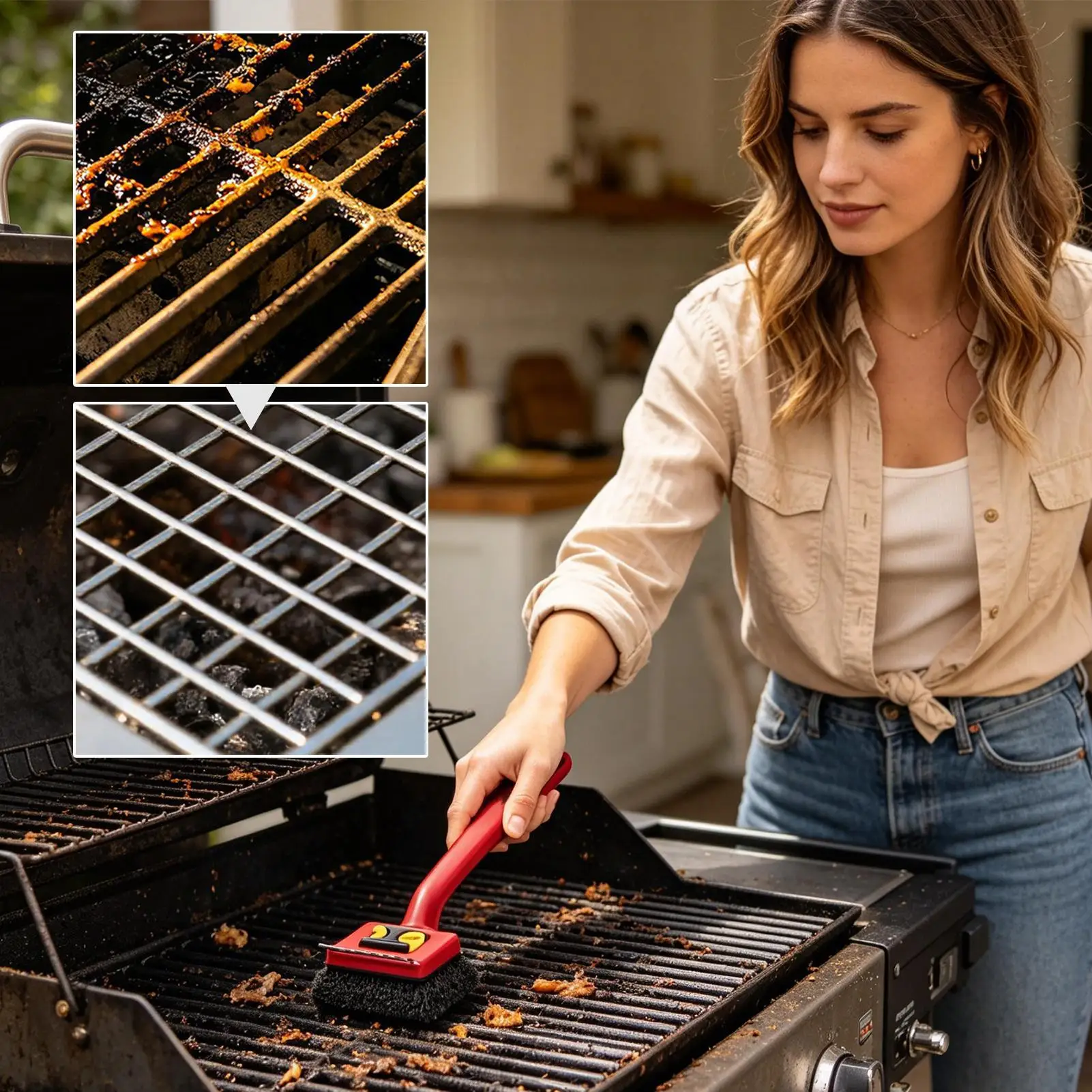 Long Handle Electric Grill Bru - Outdoor Power Brush ulasan dan harga