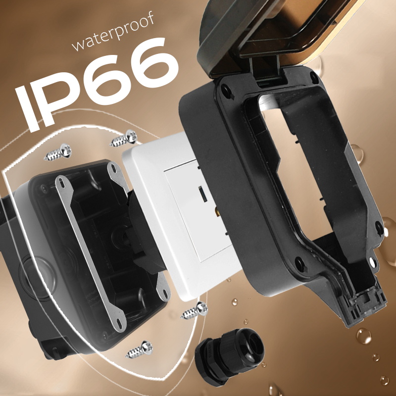 Avoir IP66 Wall Waterproof Soc - Outdoor Power Inlet Box ulasan dan harga