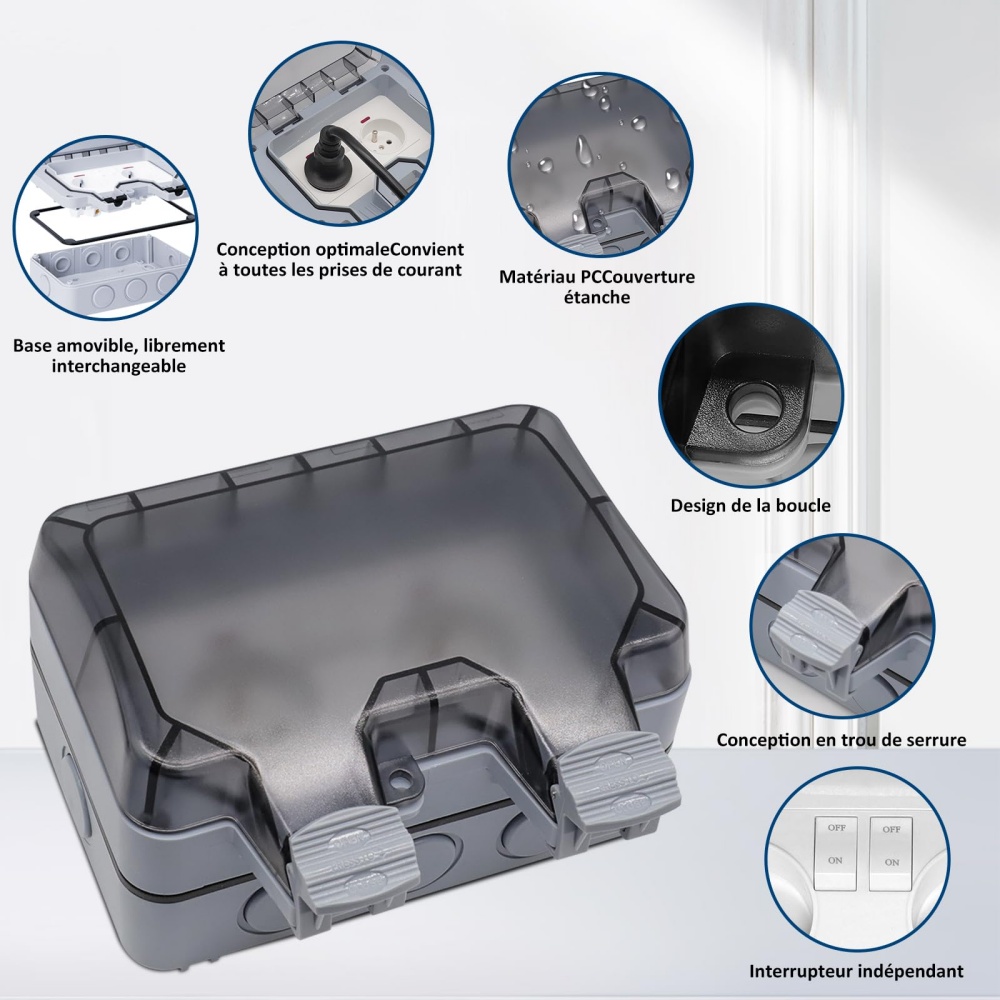 EIOMR France IP66 Weatherproof - Power Switch Outdoor ulasan dan harga
