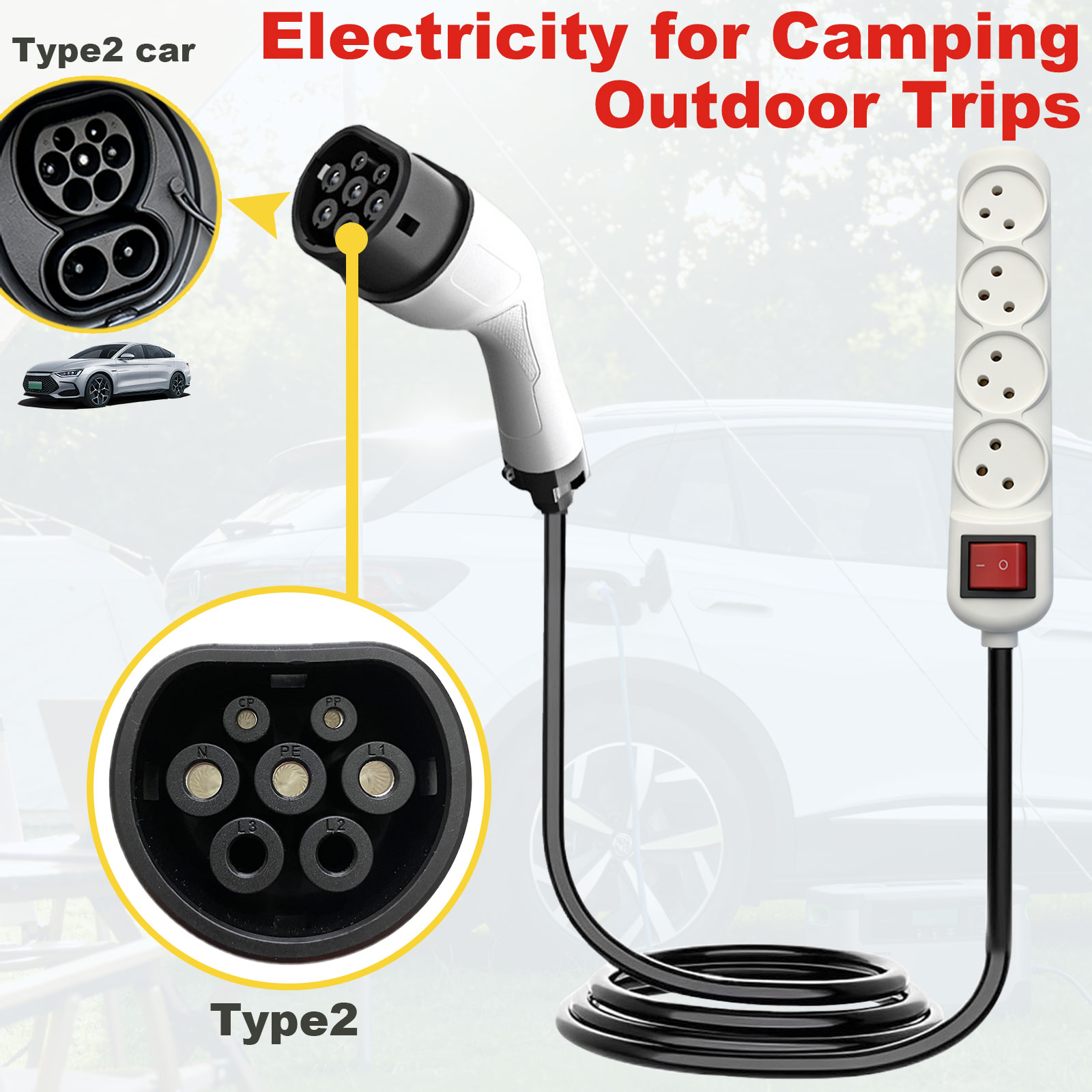 Type2 V2L Discharge Adapter Is - Outdoor Power Station ulasan dan harga