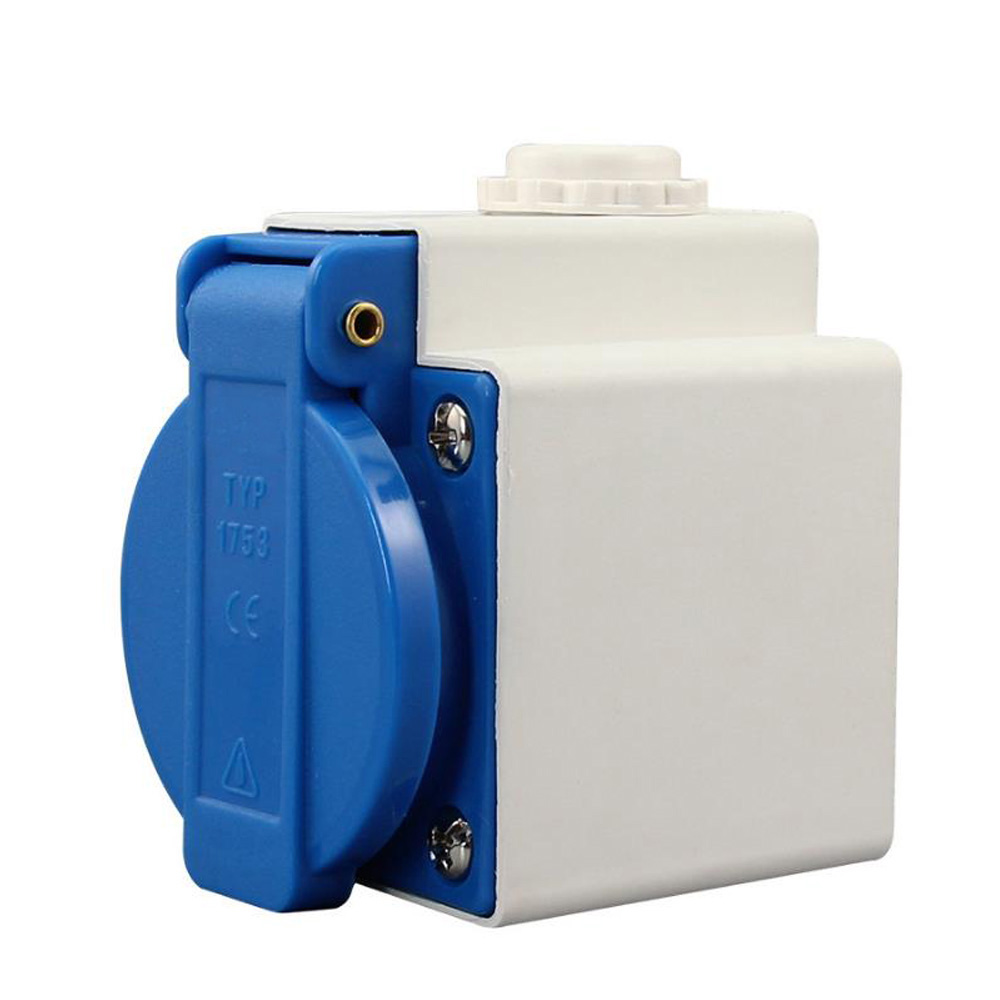 Blue IP54 10A/16A 220V Multifu - Outdoor Power Inlet Box ulasan dan harga