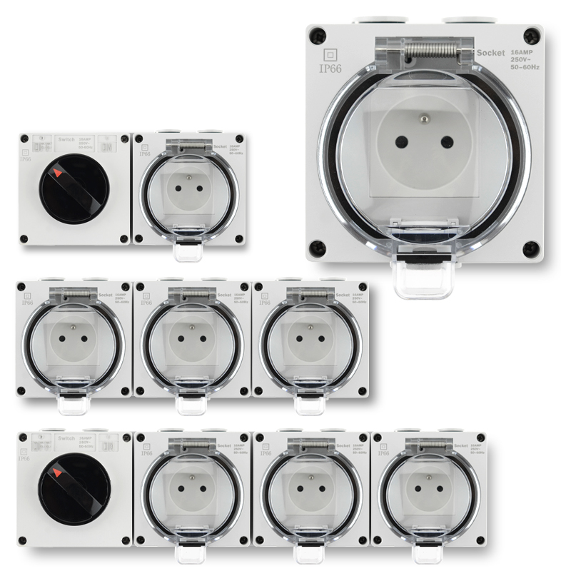 IP66 Waterproof Socket French  - Outdoor Power Inlet Box ulasan dan harga