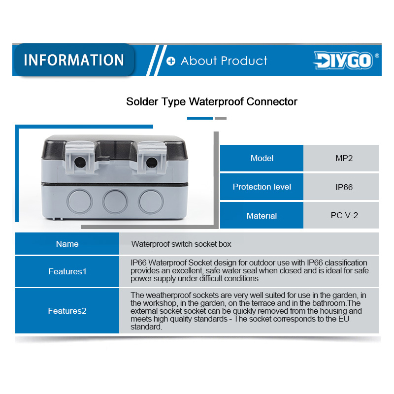 IP66 EU German standard doubll - Outdoor Usb Power Strip ulasan dan harga