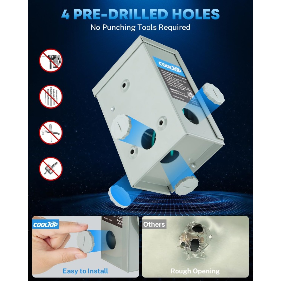 50 Amp Generator Cord and Powe - Outdoor Power Inlet Box ulasan dan harga