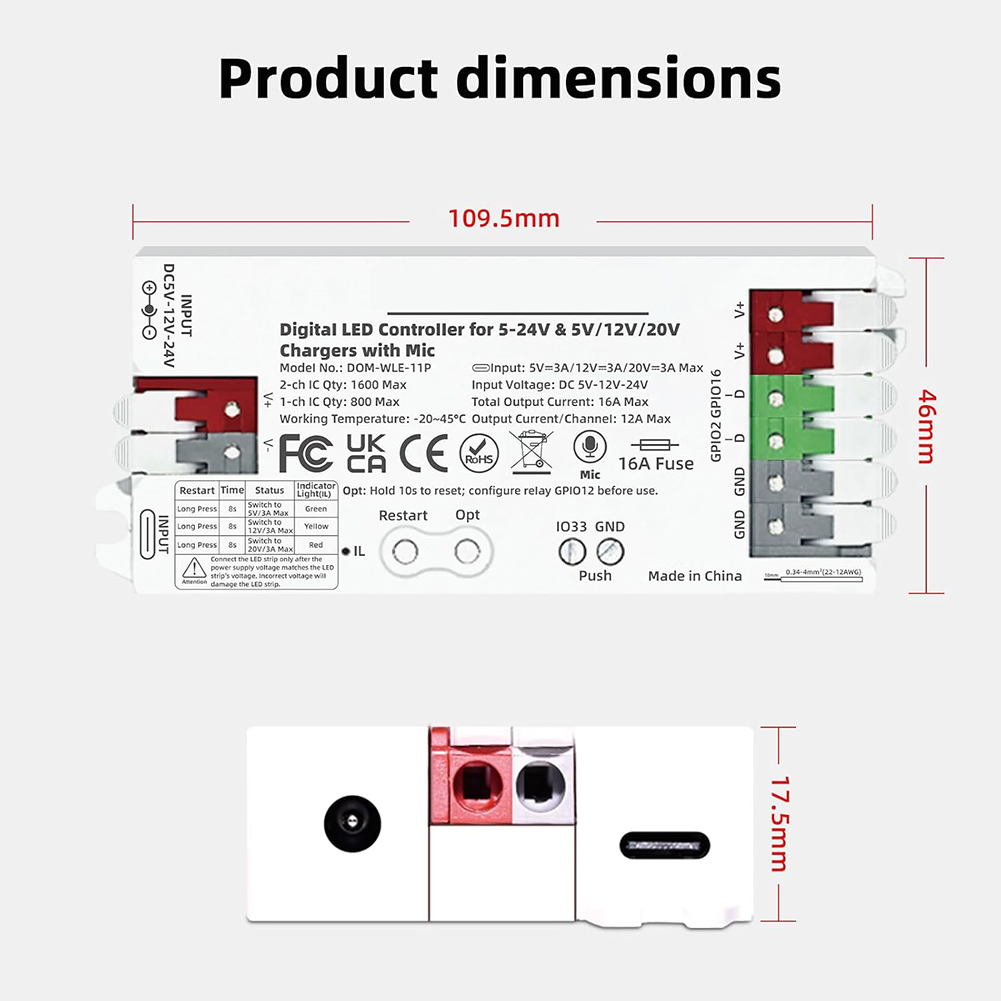 USB-C PD LED Strip Controller  - Outdoor Usb Power Strip ulasan dan harga