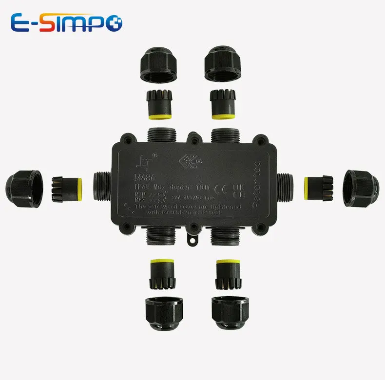 6Way 1IN5Out IP68 Underwater P - Outdoor Power Cable Junction Box ulasan dan harga