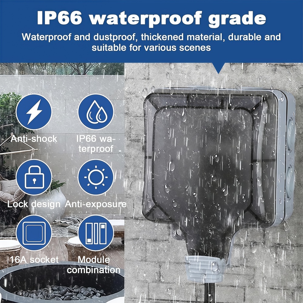 USB Type-C Wall Outdoor Waterp - Outdoor Usb Power Strip ulasan dan harga
